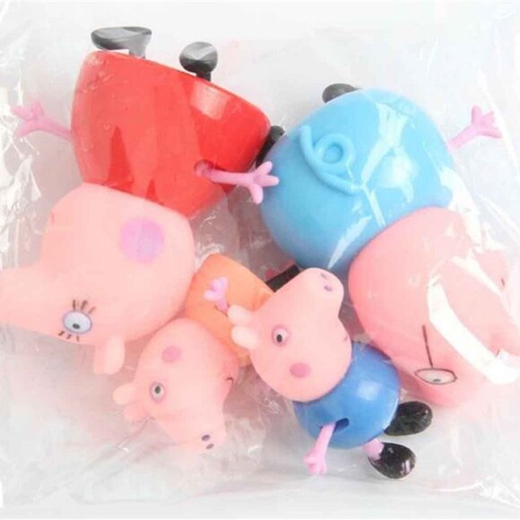 4pc Peppa Pig CAKE TOPPER George Mummy Daddy 4 Figure Set Birthday Party Favors - Picture 5 of 5